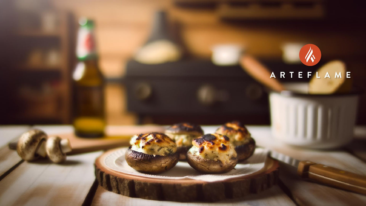 Albanian Grilled Stuffed Mushrooms on Arteflame