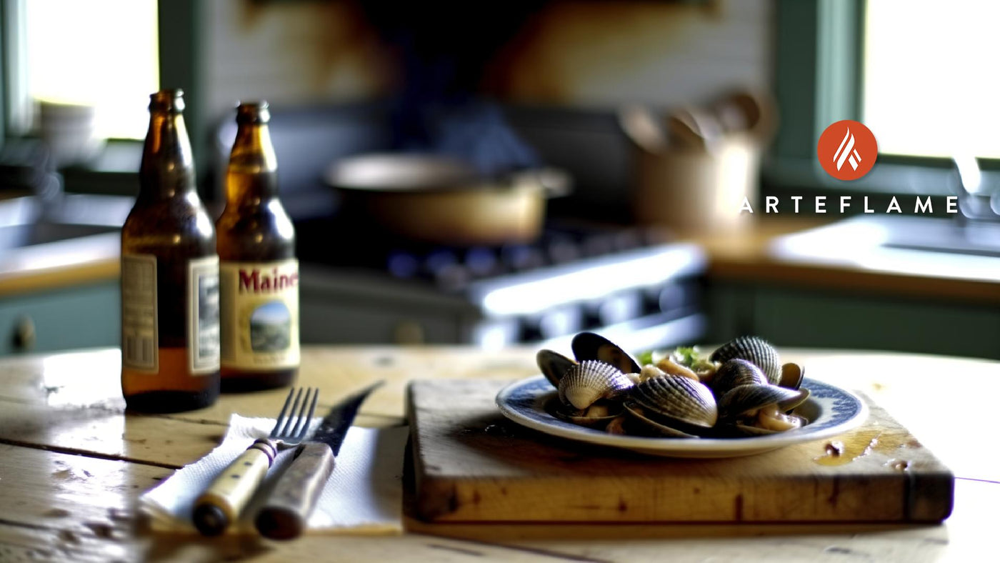 Maine Grilled Beer-Steamed Clams on Arteflame