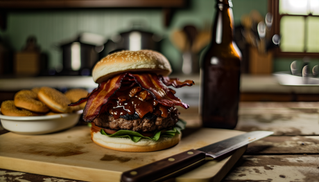 Arkansas Bourbon BBQ Bacon Burgers on the Arteflame Grill