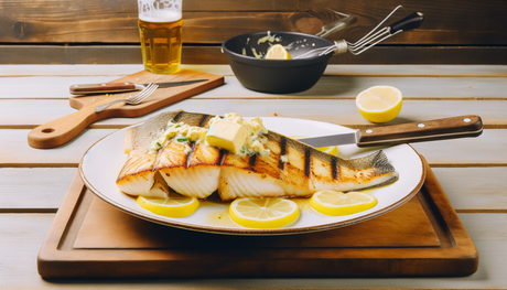 Grilled Haddock with Lemon Butter - Connecticut Style