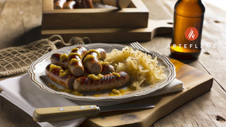 Austrian Smoked Bratwurst with Sauerkraut