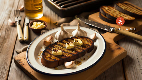 German Grilled Rye Bread with Garlic Butter