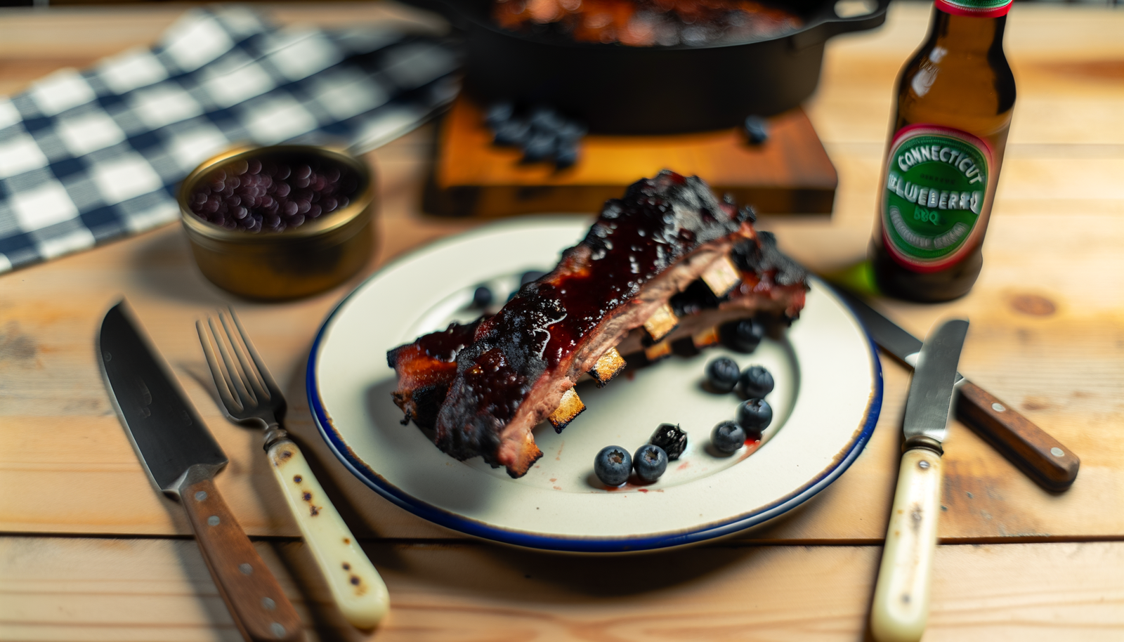 Connecticut Blueberry BBQ Grilled Ribs