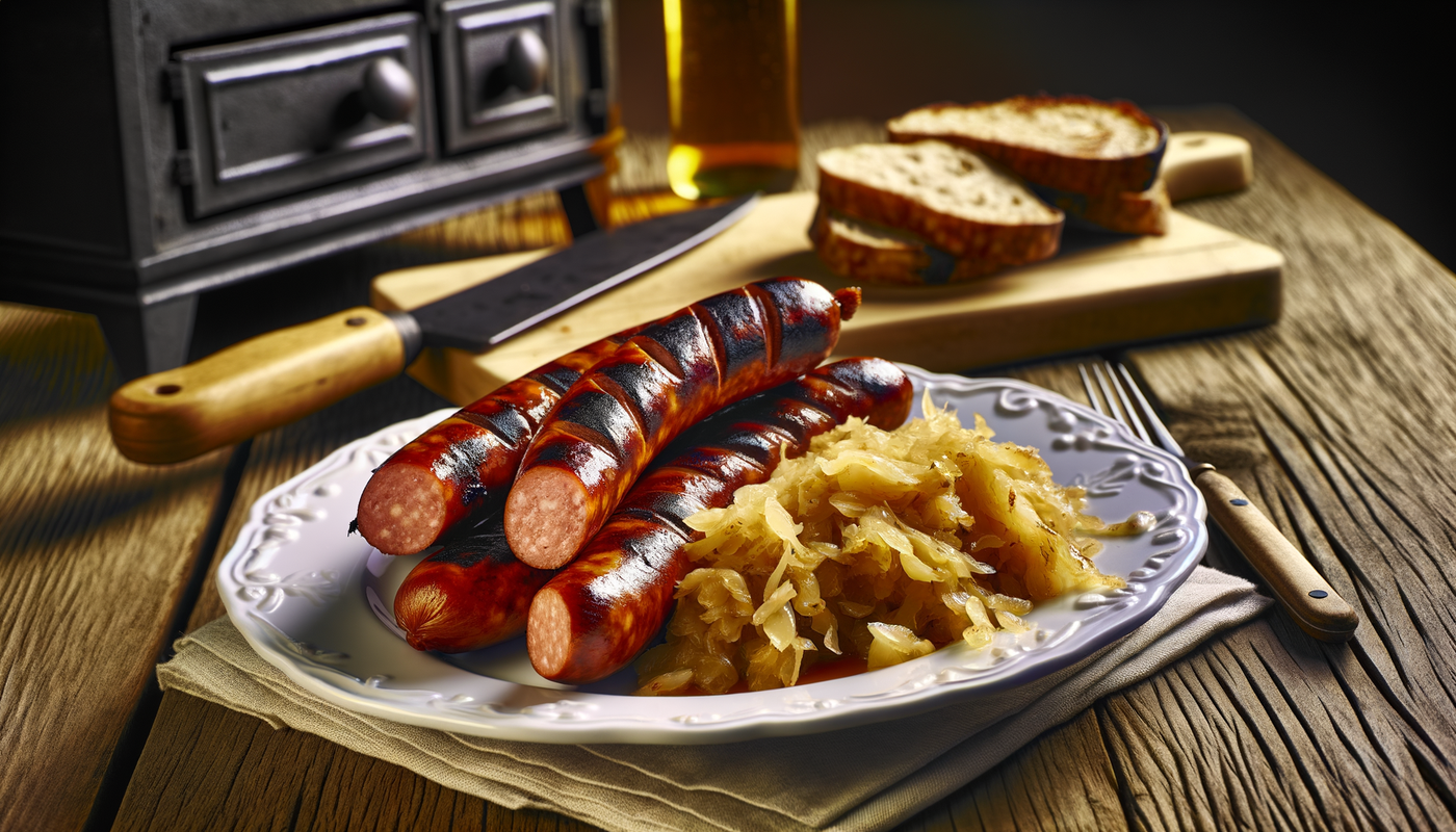 Grilled Kielbasa with Sauerkraut – Illinois BBQ Recipe