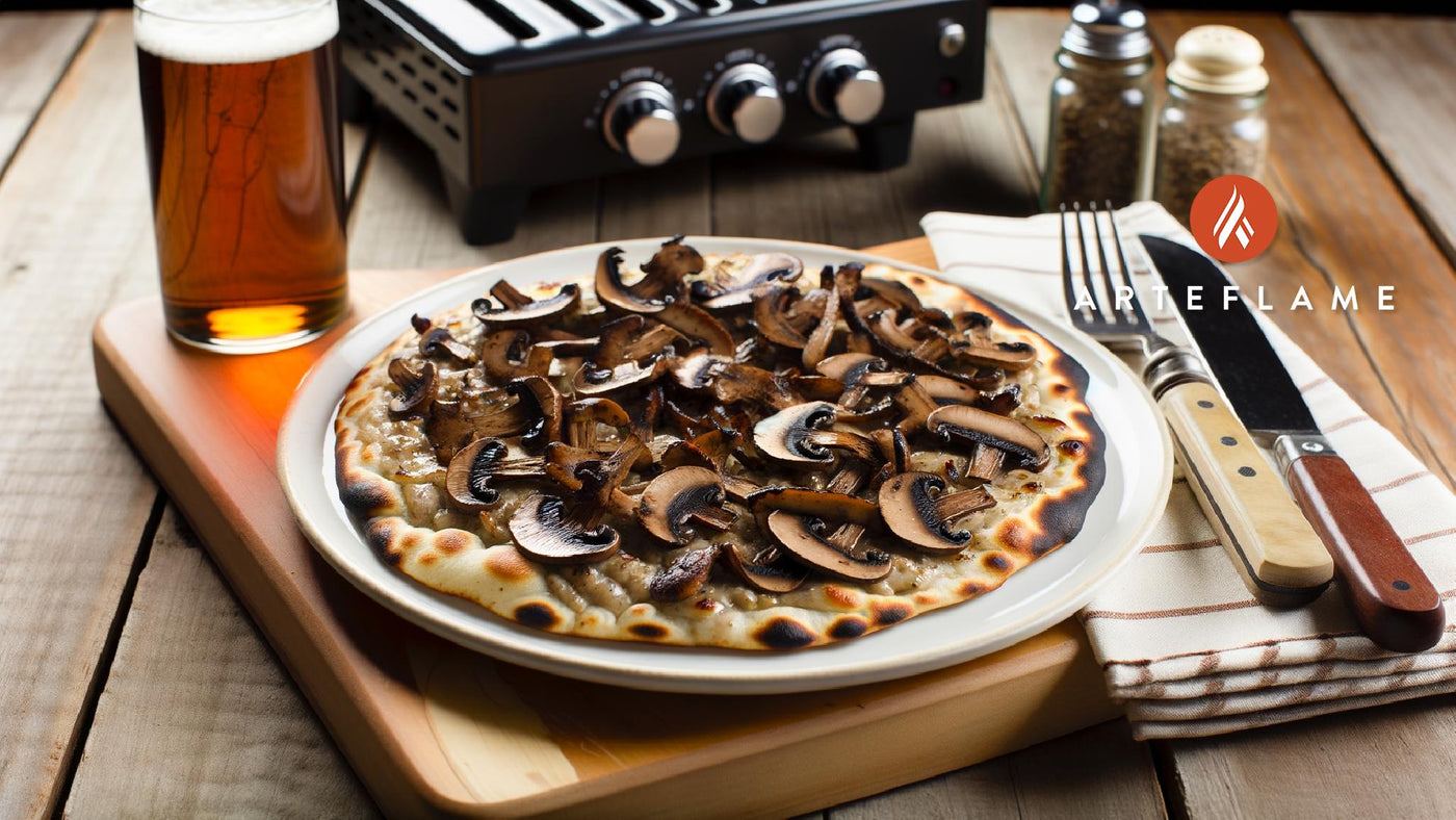 Michigan Wild Mushroom Flatbread on the Arteflame Grill