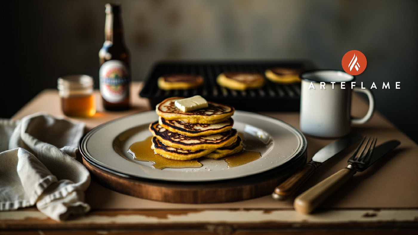 Oklahoma Grilled Cornbread Pancakes on the Arteflame