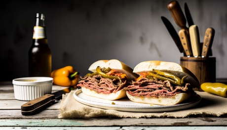 Illinois Italian Beef Sandwich Grilled to Perfection