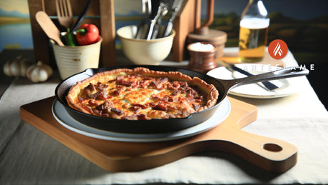 Grilled Deep Dish Pizza Skillet Illinois Style