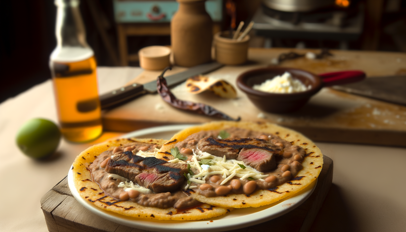 Mexican Sopes with Grilled Steak