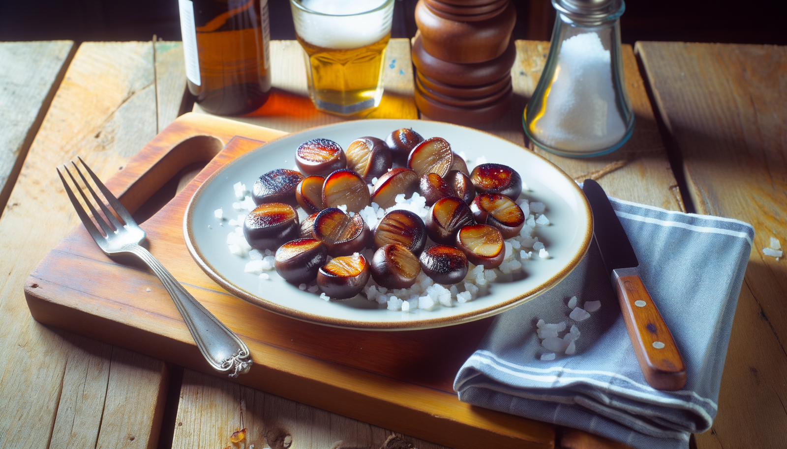 Belgian Grilled Chestnuts with Sea Salt