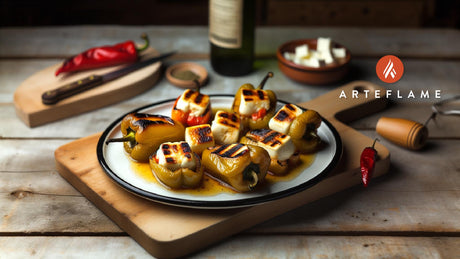 Grilled Spanish-Style Cheese-Stuffed Peppers