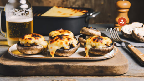 Grilled Welsh Rarebit-Stuffed Portobello Mushrooms