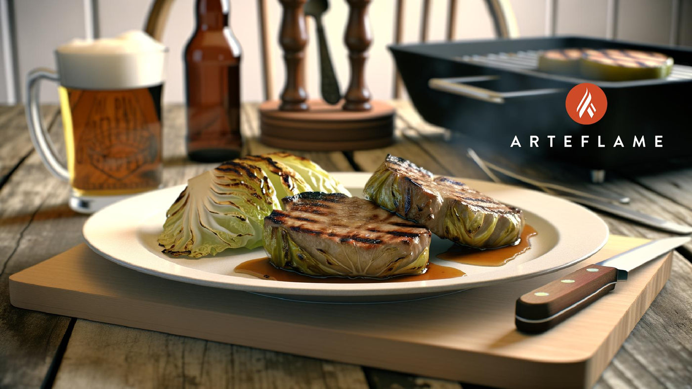 Grilled Scottish Cabbage Steaks with Whisky Vinegar
