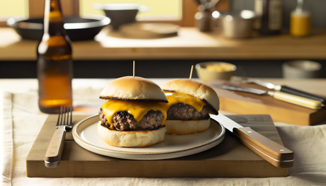 Iowa Grilled Cheese-Stuffed Burgers on the Arteflame