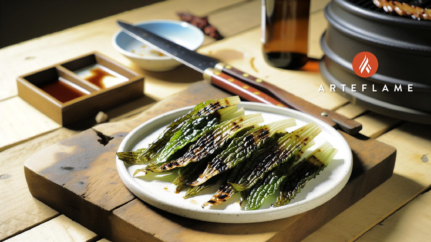 Korean Grilled Perilla Leaves with Soy Marinade