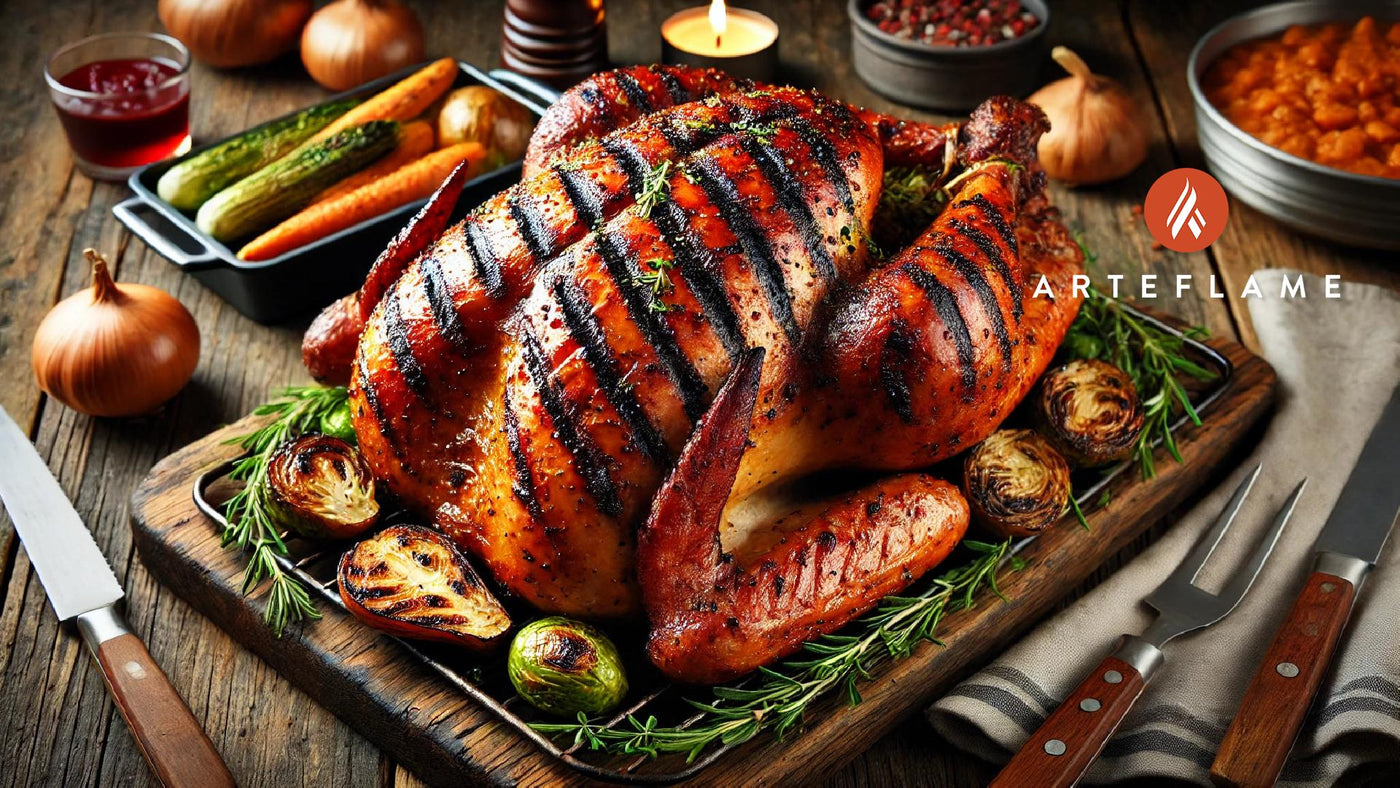 Arteflame Grilled Turkey with Dry Brine and Turkey Broth