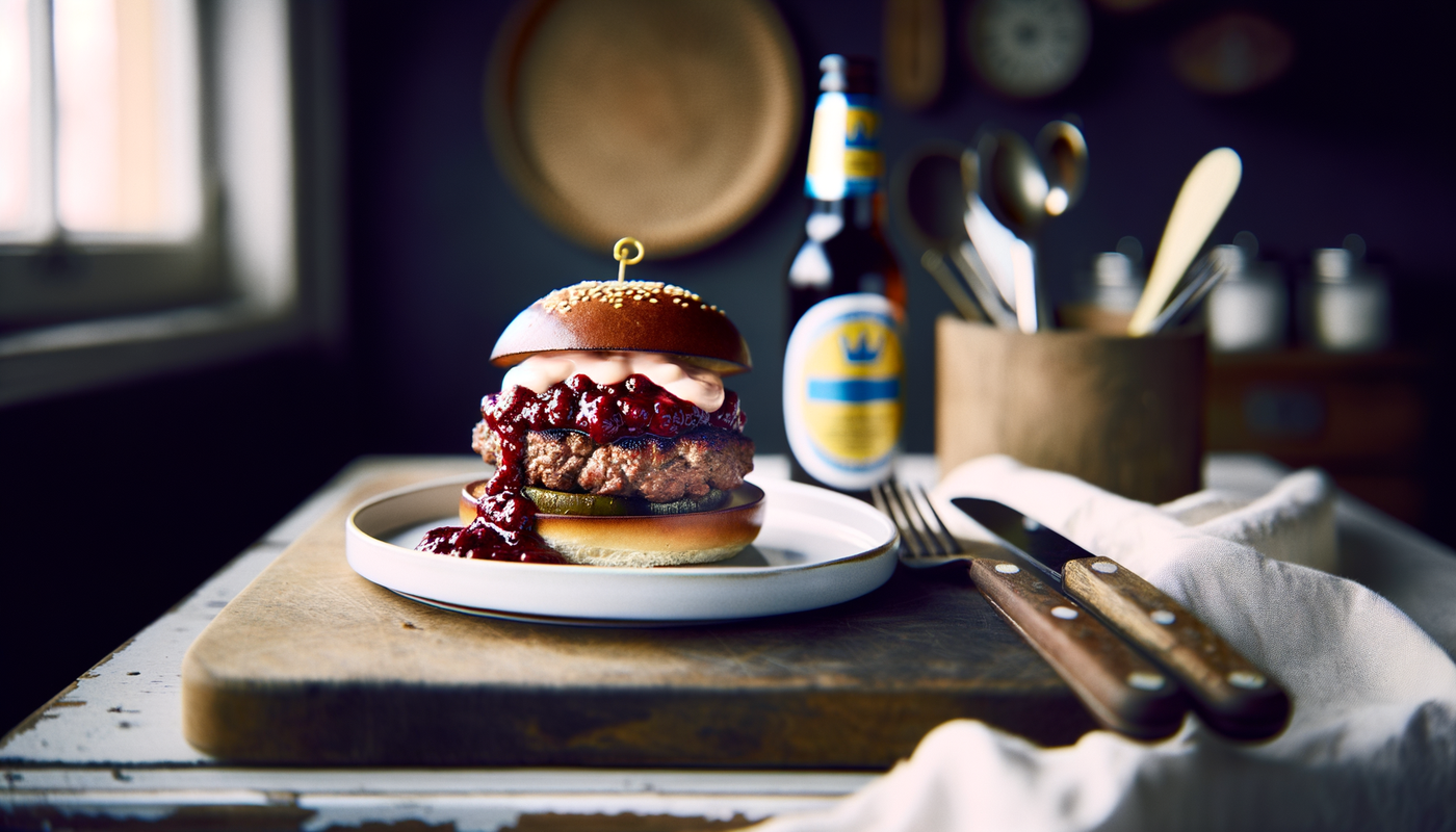 Swedish Elk Burgers with Lingonberry Mayo