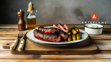 Polish Charred Hunter’s Sausage with Pickles & Horseradish
