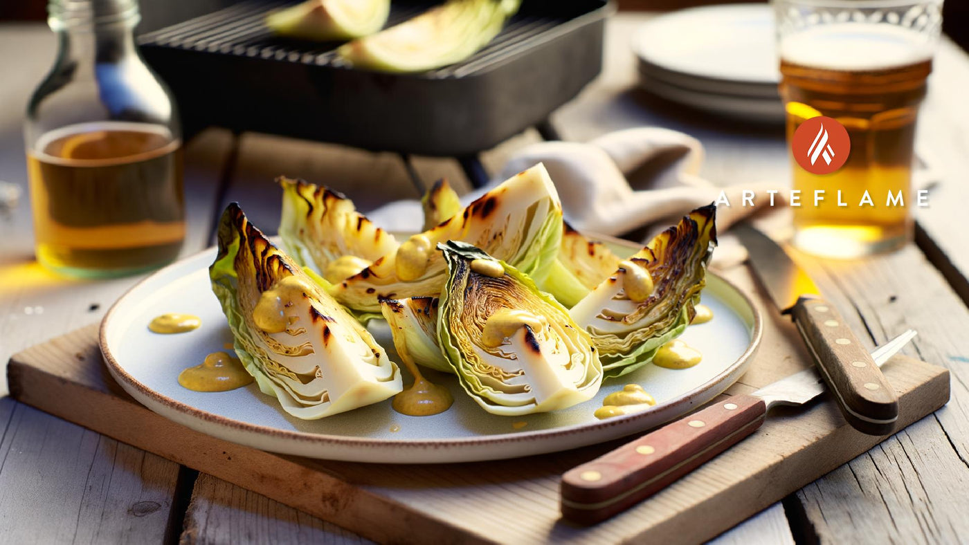 Swedish Grilled Cabbage Wedges with Mustard Dressing