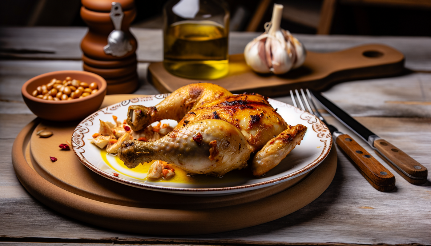 Grilled Albanian Tavë Kosi Style Chicken