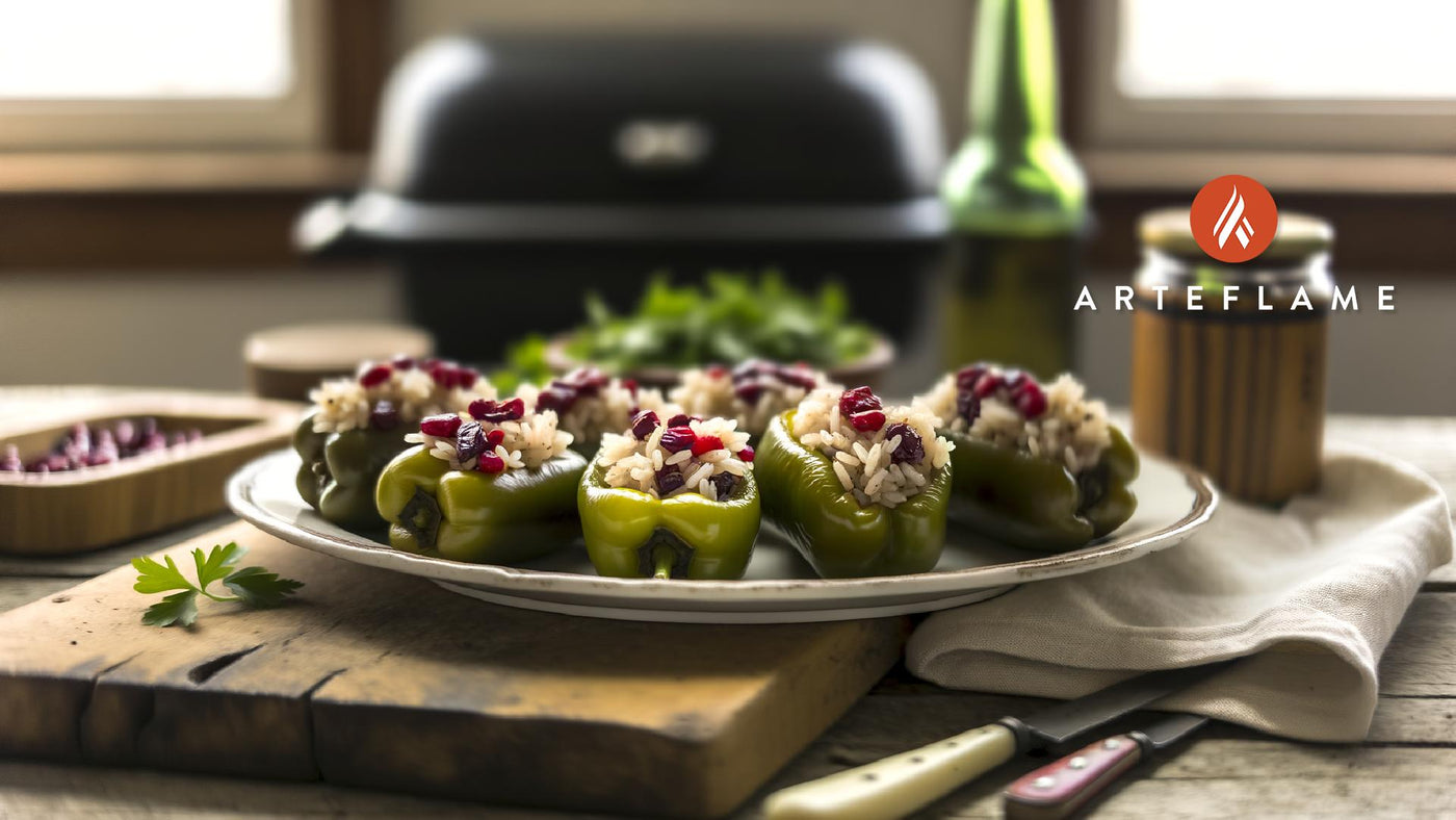 Minnesota Wild Rice & Cranberry Stuffed Peppers