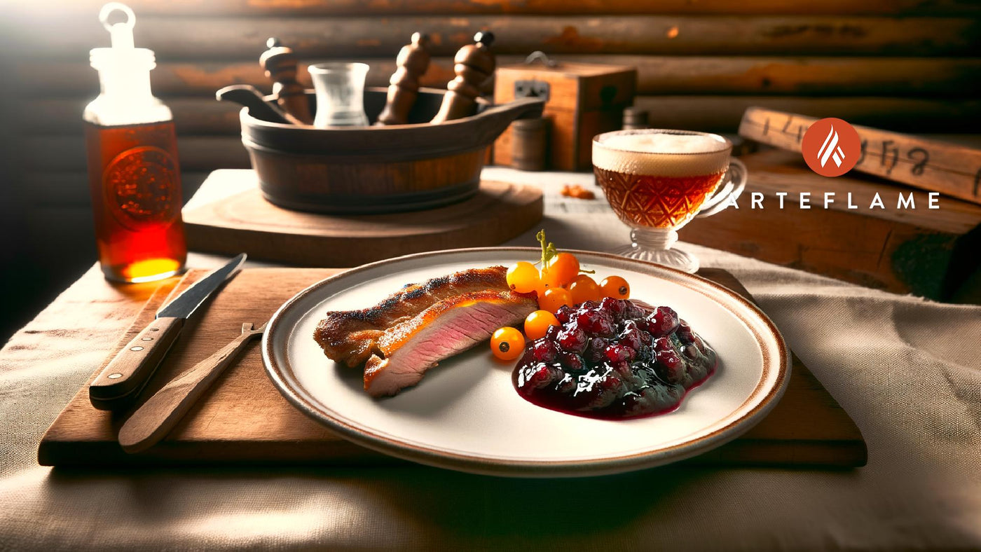 Norwegian Grilled Duck Breast with Cloudberry Sauce