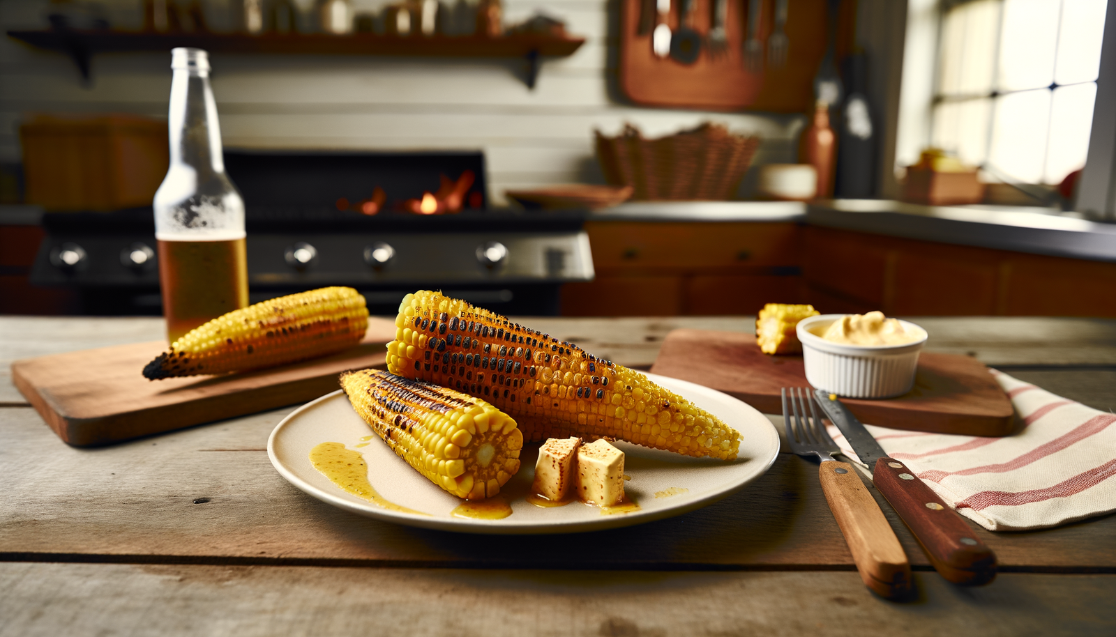 Grilled Arkansas Sweet Corn with Spicy Butter