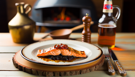 Kentucky Bourbon Maple Glazed Salmon on Arteflame