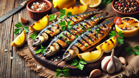 Grilled Sardines with Lemon and Garlic on the Arteflame Grill