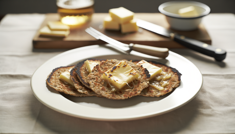 British Toasted Oatcakes with Grilled Cheese