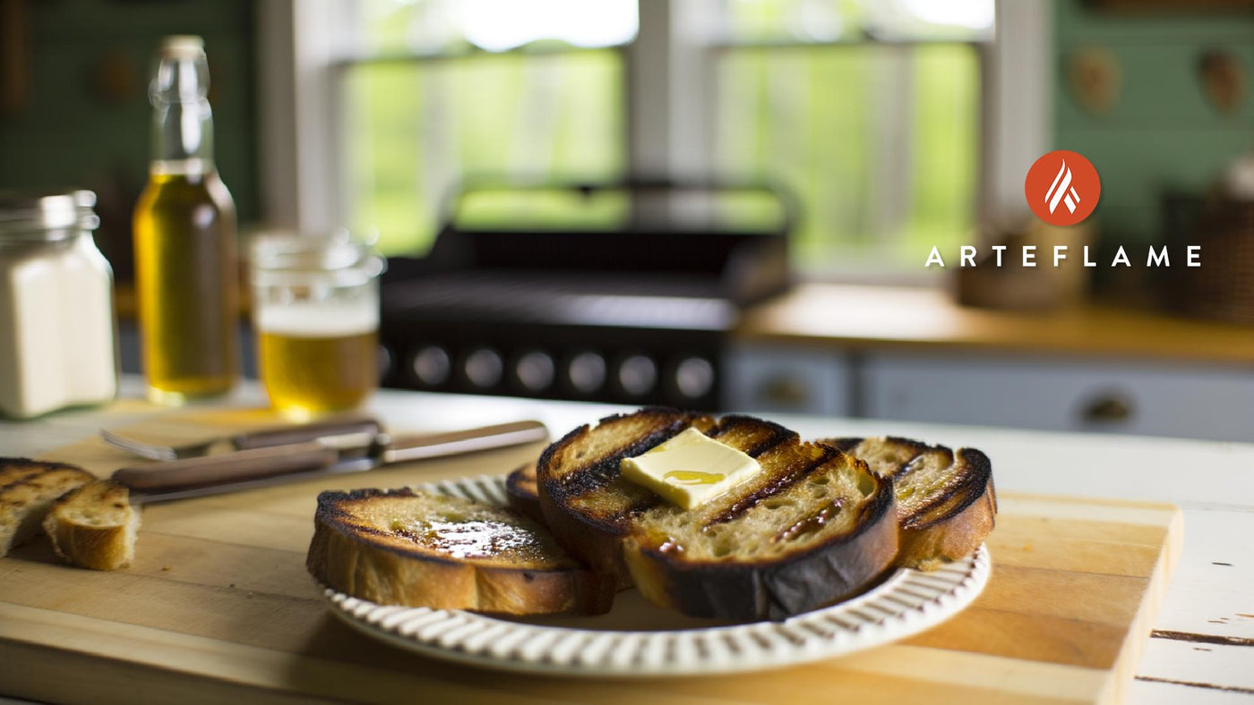 Grilled Maine Blueberry Bread with Honey Butter