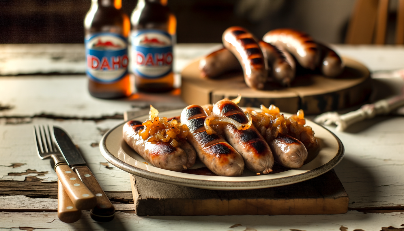 Idaho Grilled Pheasant Sausages with Onion Relish