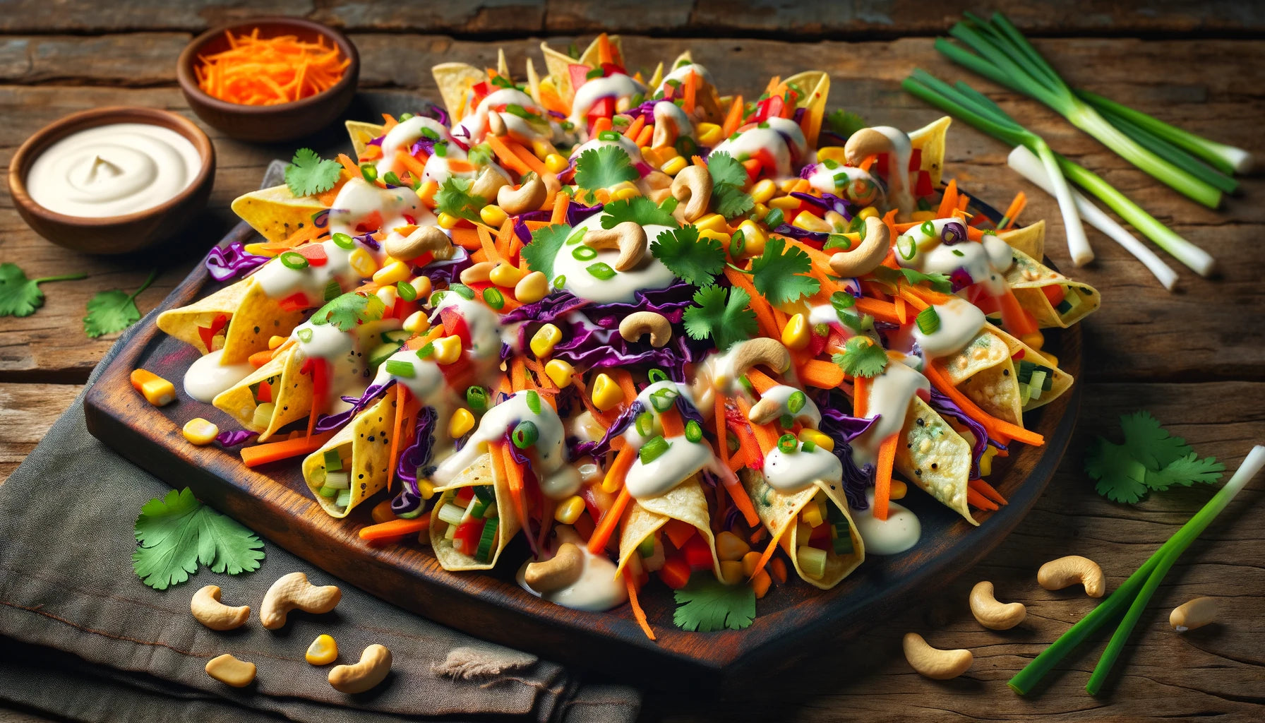 Asian Food Spring Roll Nachos Recipe: Vegetarian Delight on the Arteflame Grill