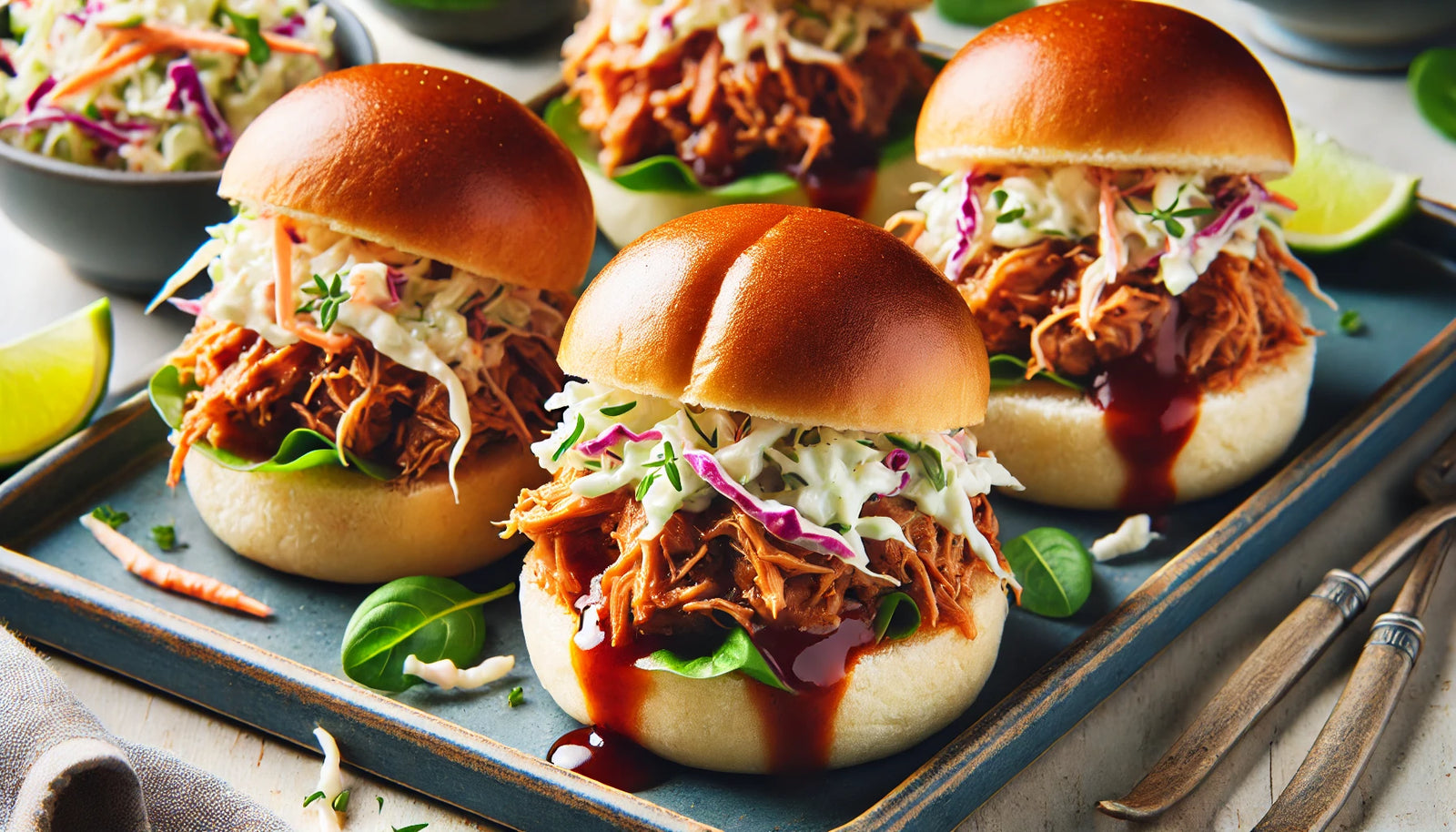 BBQ Pulled Pork Sliders with Coleslaw - Perfect for Parties