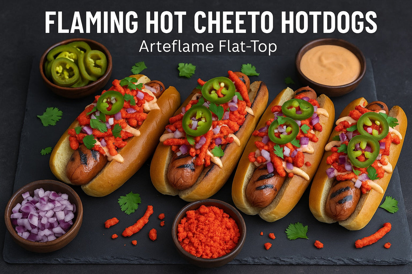 FLAMING HOT CHEETO HOTDOGS