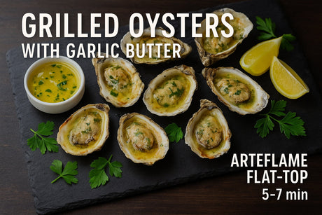 GRILLED OYSTERS WITH GARLIC BUTTER