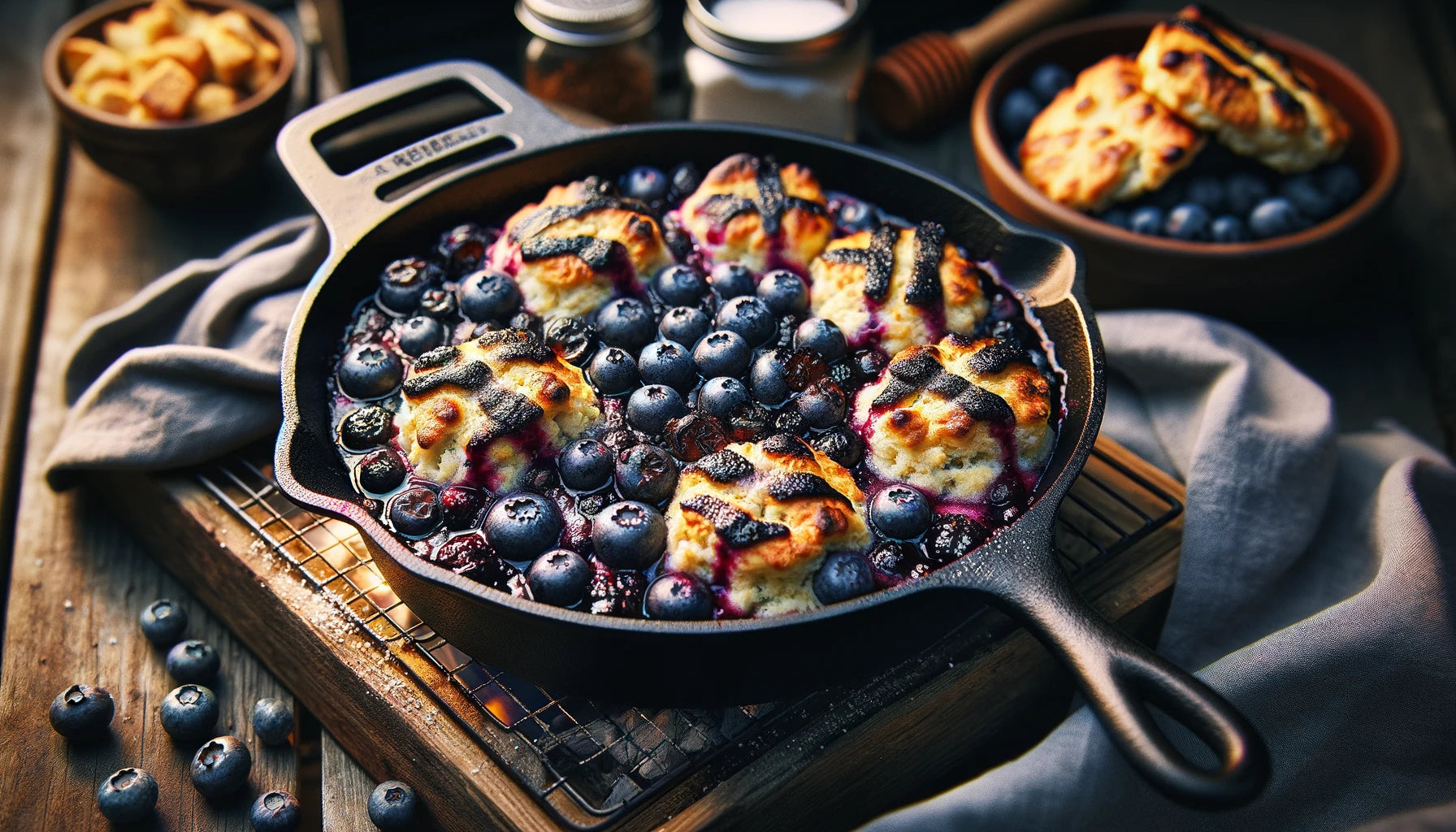 Grilled Blueberry Cobbler Recipe | Arteflame Grill Desserts