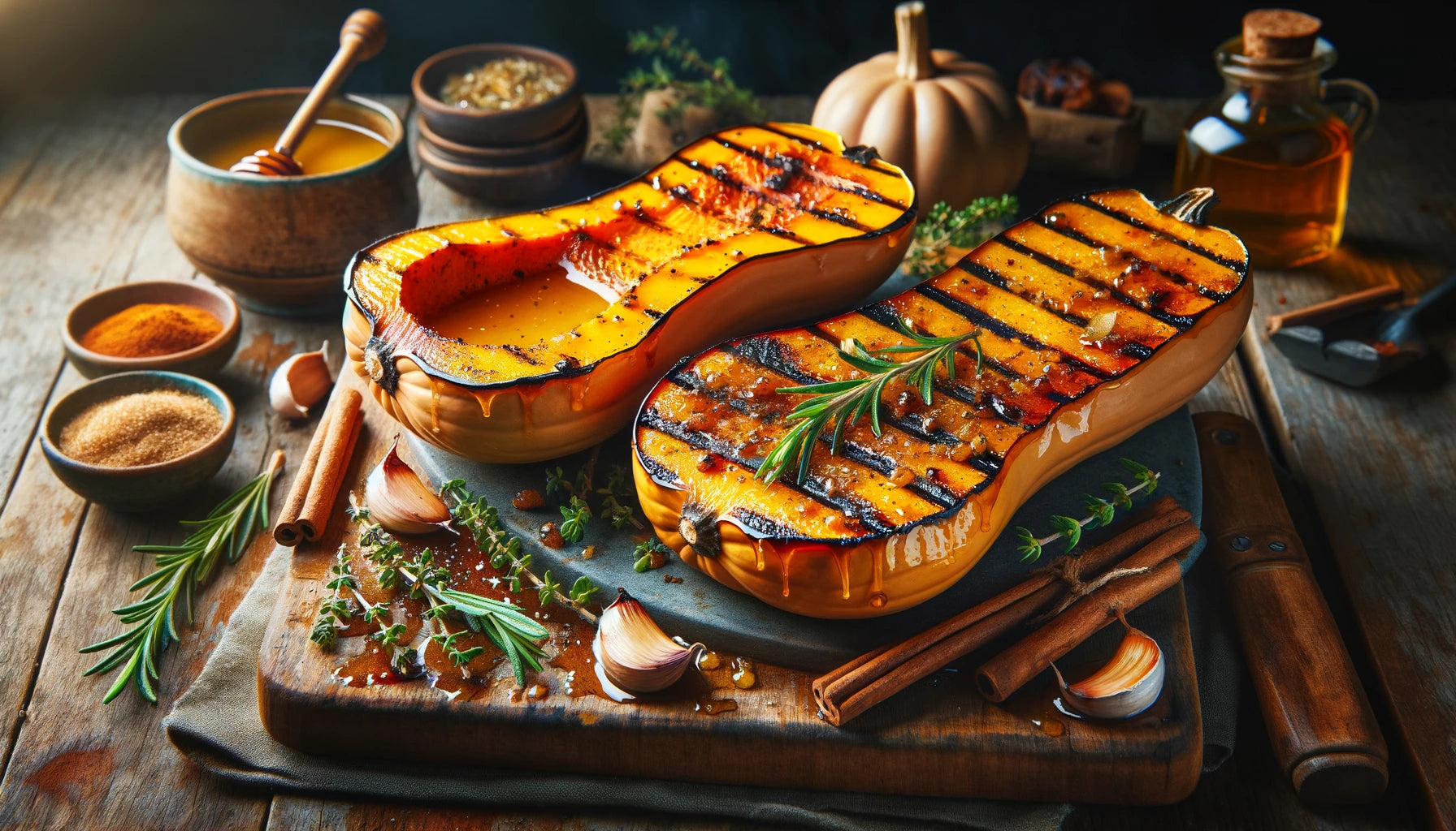 Grilled Butternut Squash Two Ways: Sweet & Savory Recipe on Arteflame Grill