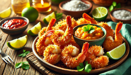 Arteflame-Grilled Coconut Shrimp with Spicy Mango Dipping Sauce