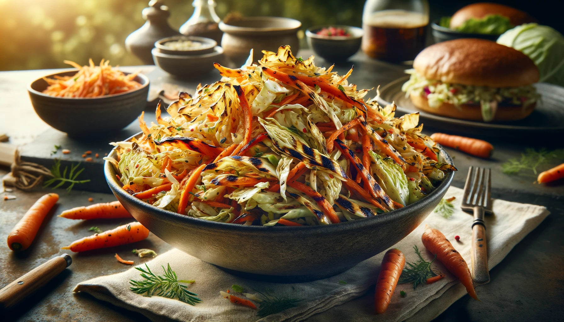 Grilled Crispy Coleslaw Recipe | Arteflame Grill Cooking
