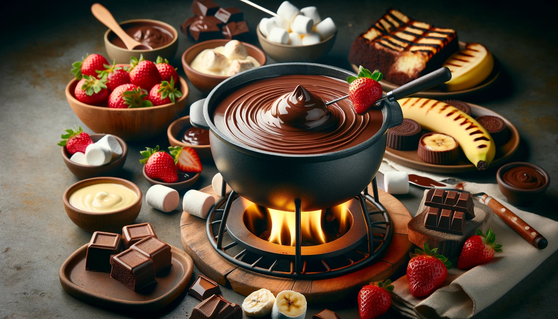 Grilled Easy Chocolate Fondue Recipe | Arteflame Grill Desserts
