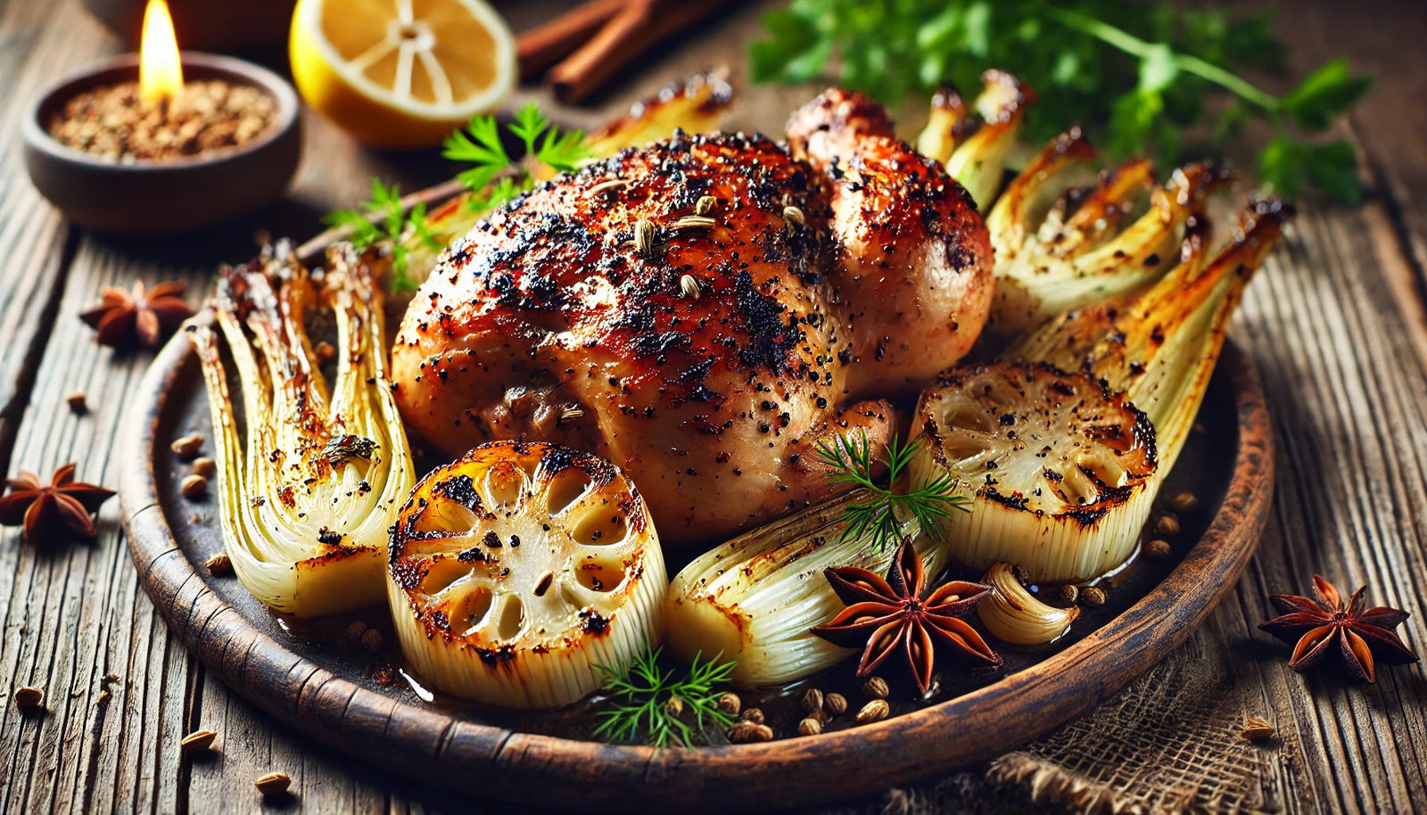 Grilled Fennel and Anise-Infused Chicken