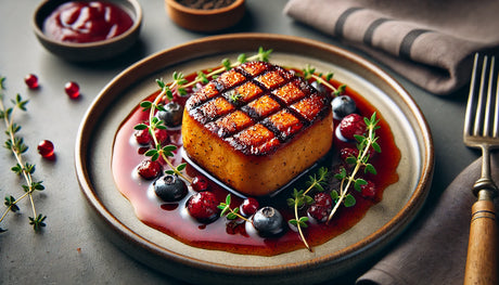 Grilled Foie Gras with Caramelized Crust and Fruit Reduction