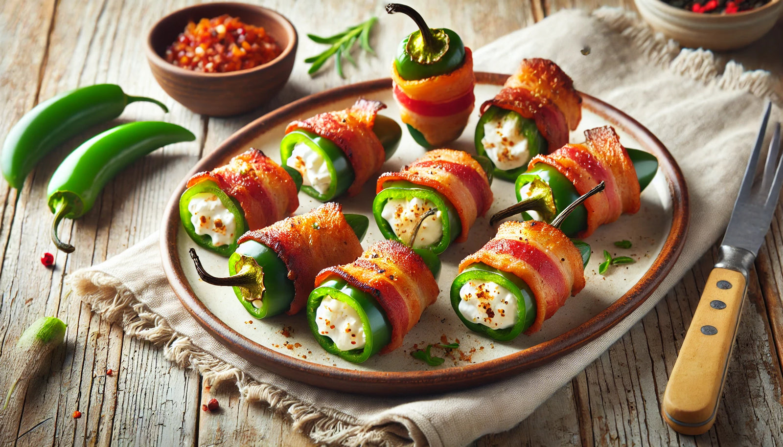 Grilled Jalapeño Poppers with Cream Cheese