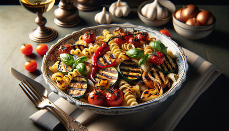 Grilled Pasta in an elegant Dish