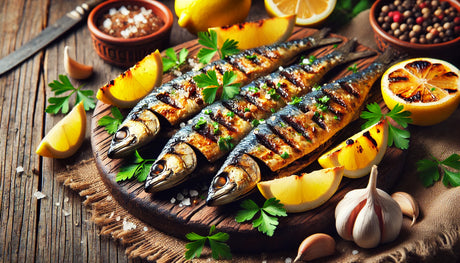 Grilled Sardines with Lemon and Garlic on the Arteflame Grill - Portuguese Recipe