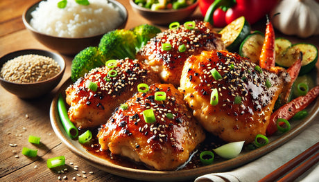 Grilled Sesame Soy Chicken Thighs