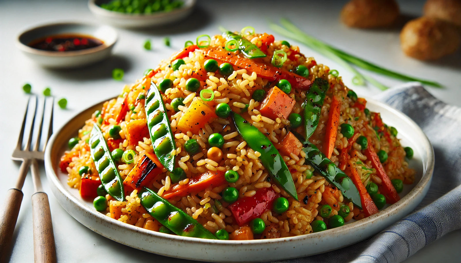 Grilled Stir-Fried Rice with Vegetables on Arteflame