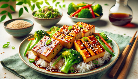 Grilled Tofu with Sesame Ginger Marinade