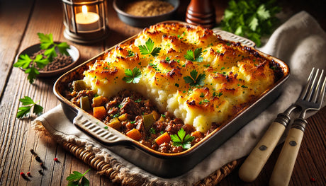 Grilled Hachis Parmentier with Beef and Mashed Potatoes